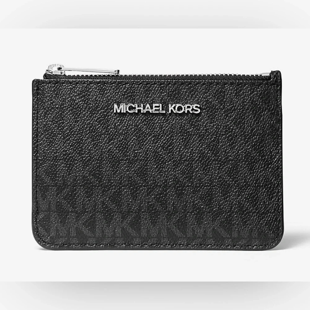 Michael Kors Jet Set Travel Small Logo Coin Pouch w ID window NWT